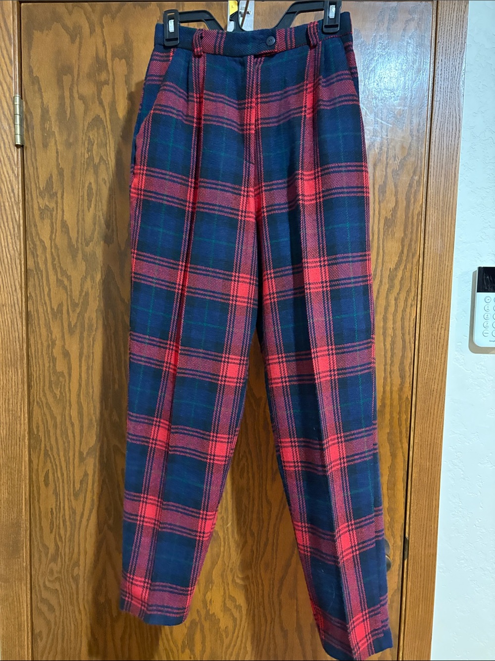 Vintage Wool blend plaid trousers